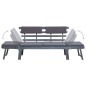 vidaXL Gartenbank mit Auflagen 2-in-1 190 cm Grau Massivholz Akazie vidaXL Gartenbank mit Auflagen 2-in-1 190 cm Grau Massivholz Akazie