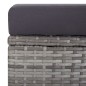 vidaXL Garten-Liegestuhl mit Auflagen Poly Rattan Grau vidaXL Garten-Liegestuhl mit Auflagen Poly Rattan Grau