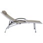 vidaXL Sonnenliege Aluminium Textilene Taupe vidaXL Sonnenliege Aluminium Textilene Taupe