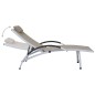 vidaXL Sonnenliege Aluminium Textilene Taupe vidaXL Sonnenliege Aluminium Textilene Taupe