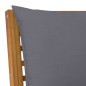 vidaXL Gartenbank 114,5 cm mit Dunkelgrauen Kissen Massivholz Akazie vidaXL Gartenbank 114,5 cm mit Dunkelgrauen Kissen Massivholz Akazie