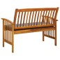vidaXL Gartenbank mit Kissen 119 cm Massivholz Akazie vidaXL Gartenbank mit Kissen 119 cm Massivholz Akazie