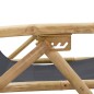 vidaXL Relaxstuhl Verstellbar Dunkelgrau Bambus und Stoff vidaXL Relaxstuhl Verstellbar Dunkelgrau Bambus und Stoff