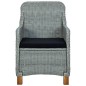 vidaXL Gartenstühle mit Kissen 2 Stk. Poly Rattan Hellgrau vidaXL Gartenstühle mit Kissen 2 Stk. Poly Rattan Hellgrau
