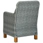 vidaXL Gartenstühle mit Kissen 2 Stk. Poly Rattan Hellgrau vidaXL Gartenstühle mit Kissen 2 Stk. Poly Rattan Hellgrau