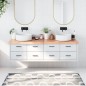 Waschtischplatte Hellbraun 180x40x6 cm Massivholz Behandelt Waschtischplatte Hellbraun 180x40x6 cm Massivholz Behandelt