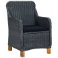 vidaXL Gartenstühle mit Kissen 2 Stk. Poly Rattan Dunkelgrau vidaXL Gartenstühle mit Kissen 2 Stk. Poly Rattan Dunkelgrau