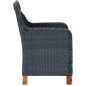 vidaXL Gartenstühle mit Kissen 2 Stk. Poly Rattan Dunkelgrau vidaXL Gartenstühle mit Kissen 2 Stk. Poly Rattan Dunkelgrau
