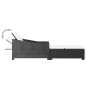 vidaXL Sonnenliege mit Cremeweißer Auflage Poly Rattan Schwarz vidaXL Sonnenliege mit Cremeweißer Auflage Poly Rattan Schwarz