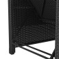 vidaXL Sonnenliege mit Cremeweißer Auflage Poly Rattan Schwarz vidaXL Sonnenliege mit Cremeweißer Auflage Poly Rattan Schwarz