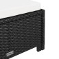 vidaXL Sonnenliege mit Cremeweißer Auflage Poly Rattan Schwarz vidaXL Sonnenliege mit Cremeweißer Auflage Poly Rattan Schwarz