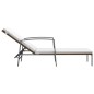 vidaXL Sonnenliege mit Auflage Poly Rattan Braun vidaXL Sonnenliege mit Auflage Poly Rattan Braun