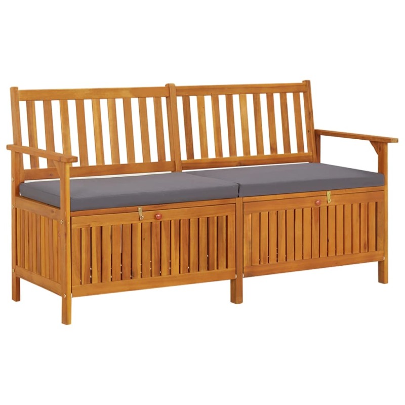 vidaXL Truhenbank mit Kissen 148 cm Massivholz Akazie vidaXL Truhenbank mit Kissen 148 cm Massivholz Akazie