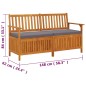 vidaXL Truhenbank mit Kissen 148 cm Massivholz Akazie vidaXL Truhenbank mit Kissen 148 cm Massivholz Akazie