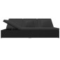vidaXL Sonnenliege mit Auflagen Poly Rattan Schwarz vidaXL Sonnenliege mit Auflagen Poly Rattan Schwarz