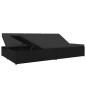 vidaXL Sonnenliege mit Auflagen Poly Rattan Schwarz vidaXL Sonnenliege mit Auflagen Poly Rattan Schwarz