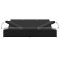 vidaXL Sonnenliege mit Auflagen Poly Rattan Schwarz vidaXL Sonnenliege mit Auflagen Poly Rattan Schwarz