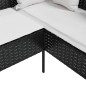 vidaXL Sofa in L-Form mit Kissen Poly Rattan Schwarz vidaXL Sofa in L-Form mit Kissen Poly Rattan Schwarz