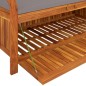 vidaXL Garten-Truhenbank mit Kissen 126 cm Massivholz Akazie vidaXL Garten-Truhenbank mit Kissen 126 cm Massivholz Akazie