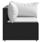 vidaXL Garten-Ecksofa mit Kissen Schwarz Poly Rattan vidaXL Garten-Ecksofa mit Kissen Schwarz Poly Rattan