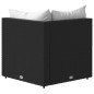 vidaXL Garten-Ecksofa mit Kissen Schwarz Poly Rattan vidaXL Garten-Ecksofa mit Kissen Schwarz Poly Rattan