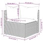 vidaXL Garten-Ecksofa mit Kissen Schwarz Poly Rattan vidaXL Garten-Ecksofa mit Kissen Schwarz Poly Rattan