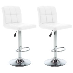 vidaXL Barhocker 2 Stk. Weiß Kunstleder 
