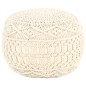 vidaXL Makramee Sitzpuff Handgefertigt 45x30 cm Baumwolle vidaXL Makramee Sitzpuff Handgefertigt 45x30 cm Baumwolle