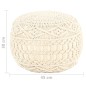 vidaXL Makramee Sitzpuff Handgefertigt 45x30 cm Baumwolle vidaXL Makramee Sitzpuff Handgefertigt 45x30 cm Baumwolle