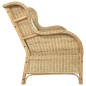 vidaXL 2-Sitzer-Sofa Natürliches Rattan und Leinen vidaXL 2-Sitzer-Sofa Natürliches Rattan und Leinen