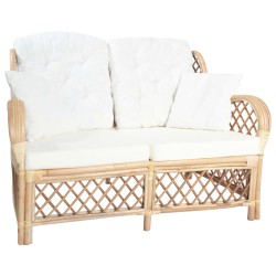 vidaXL 2-Sitzer-Sofa Rattan 