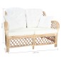 vidaXL 2-Sitzer-Sofa Rattan vidaXL 2-Sitzer-Sofa Rattan