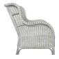 vidaXL Sessel mit Kissen Grau Natur-Rattan und Leinen vidaXL Sessel mit Kissen Grau Natur-Rattan und Leinen