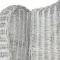 vidaXL Sessel mit Kissen Grau Natur-Rattan und Leinen vidaXL Sessel mit Kissen Grau Natur-Rattan und Leinen