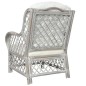 vidaXL Sessel mit Kissen Grau Natur-Rattan und Leinen vidaXL Sessel mit Kissen Grau Natur-Rattan und Leinen