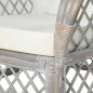 vidaXL Sessel mit Kissen Grau Natur-Rattan und Leinen vidaXL Sessel mit Kissen Grau Natur-Rattan und Leinen