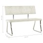 vidaXL Sitzbank 110 cm Cremeweiß Samt vidaXL Sitzbank 110 cm Cremeweiß Samt