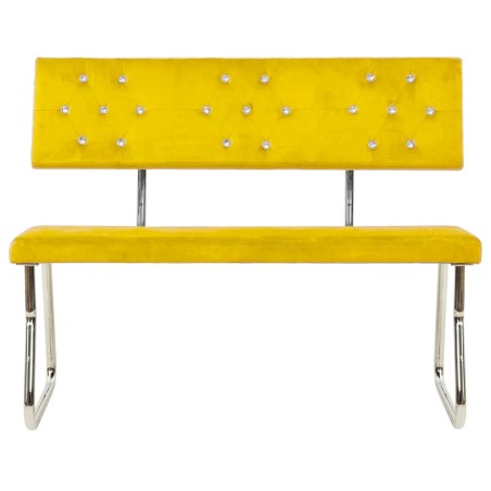 vidaXL Sitzbank 110 cm Senfgelb Samt