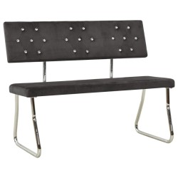vidaXL Sitzbank 110 cm Dunkelgrau Samt