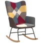 vidaXL Schaukelstuhl mit Hocker Patchwork Stoff vidaXL Schaukelstuhl mit Hocker Patchwork Stoff