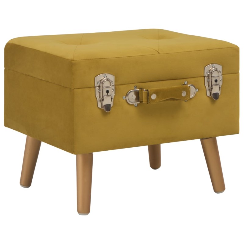 vidaXL Hocker mit Stauraum 40 cm Senfgelb Samt vidaXL Hocker mit Stauraum 40 cm Senfgelb Samt