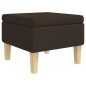 vidaXL Hocker mit Holzbeinen Dunkelbraun Stoff vidaXL Hocker mit Holzbeinen Dunkelbraun Stoff