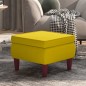 vidaXL Hocker mit Holzbeinen Gelb Samt vidaXL Hocker mit Holzbeinen Gelb Samt