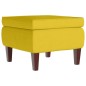 vidaXL Hocker mit Holzbeinen Gelb Samt vidaXL Hocker mit Holzbeinen Gelb Samt