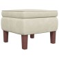 vidaXL Hocker mit Holzbeinen Creme Samt vidaXL Hocker mit Holzbeinen Creme Samt