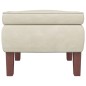 vidaXL Hocker mit Holzbeinen Creme Samt vidaXL Hocker mit Holzbeinen Creme Samt