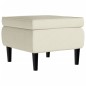 vidaXL Hocker mit Holzbeinen Creme Samt vidaXL Hocker mit Holzbeinen Creme Samt