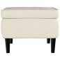 vidaXL Hocker mit Holzbeinen Creme Samt vidaXL Hocker mit Holzbeinen Creme Samt