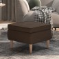 vidaXL Hocker mit Holzbeinen Dunkelbraun Stoff vidaXL Hocker mit Holzbeinen Dunkelbraun Stoff