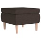 vidaXL Hocker mit Holzbeinen Dunkelbraun Stoff vidaXL Hocker mit Holzbeinen Dunkelbraun Stoff